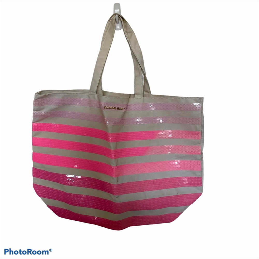 VICTORIA’S SECRET Tote Bag Pink Sequence Detail